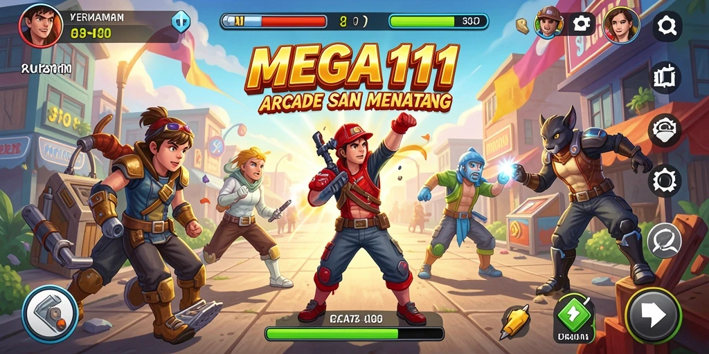 Gameplay MEGA111 yang penuh warna dan tantangan seru.