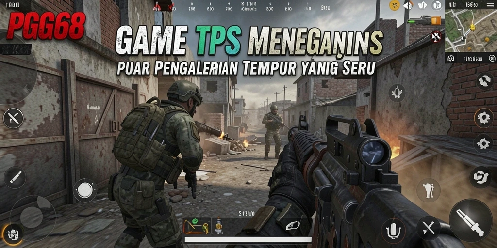 Tampilan gameplay TPS yang mendebarkan di PGG68.