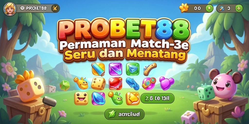 Tampilan gameplay PROBET88 yang menarik dalam mode Match-3.