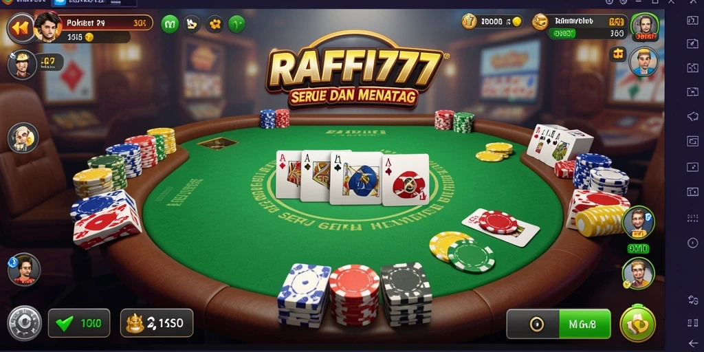 Screenshot gameplay menampilkan sensasi permainan Poker di RAFFI777.