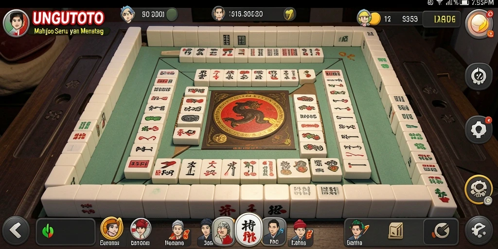 Tangkapan layar gameplay UNGUTOTO yang menunjukkan aksi seru Mahjong.