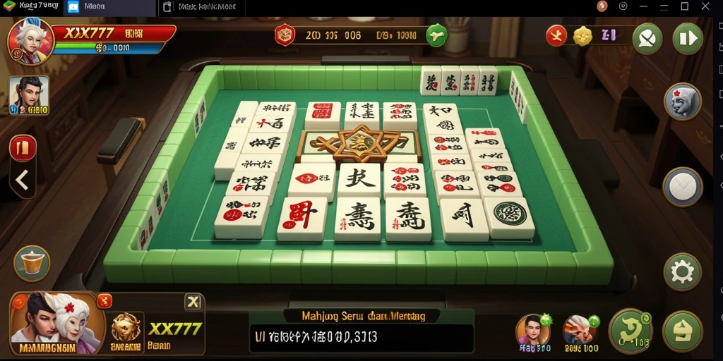 Tampilan gameplay Mahjong yang menarik di XXX777.